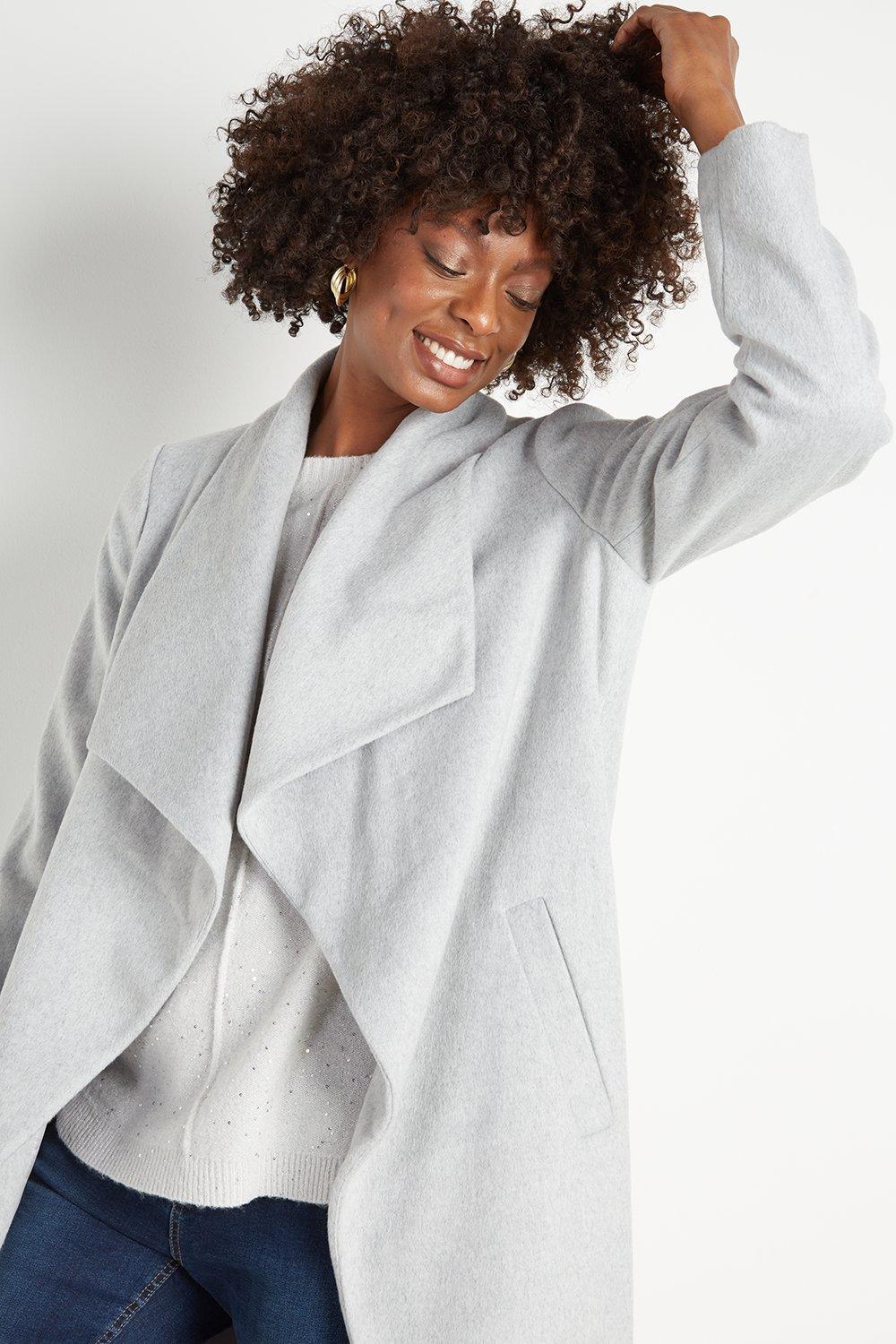 Wallis grey 2025 waterfall coat